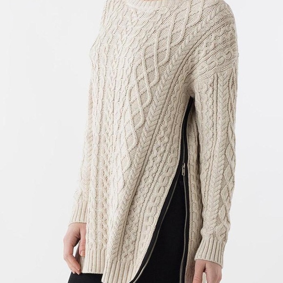 Margaret O’Leary Side Zip Tunic Sweater in Cream - Picture 7 of 7